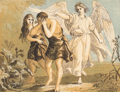Adam et Ève chassés du jardin - English School