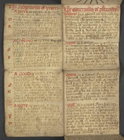 Almanach, contenant table des lettres dominicales et des nombres d