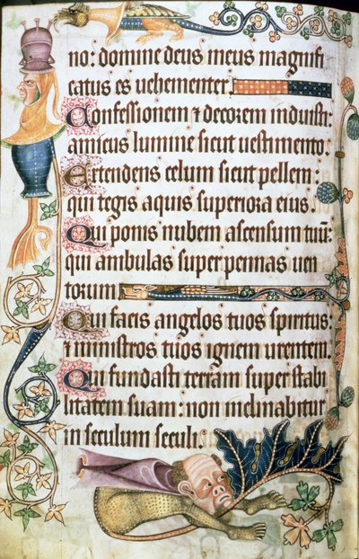 Psaume 103 avec grotesques, du 