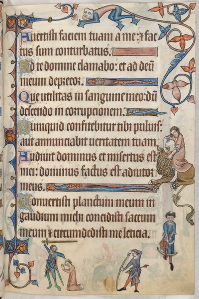 Add. 42130, f.56, Psaume 29, Exécution de Thomas de Lancaster, du 