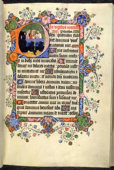 Vigiles des morts (Office des morts), avec quadrata gothique, des Heures et Psautier de Bedford - English School