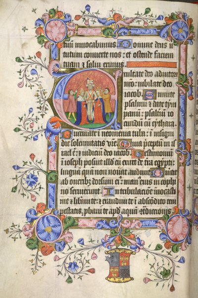 Début du Psaume 80; initiale 