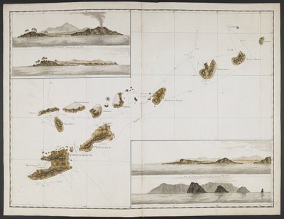 Vingt-deux cartes, vues de promontoires, etc., prises lors du voyage du capitaine Cook dans le Resolution à travers l