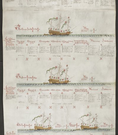 Galeasses : Le Lévrier, Le Jennet, Le Lion et Le Dragon, du 