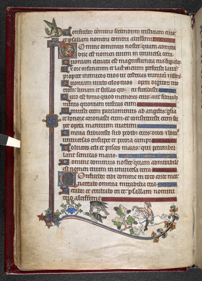 Garçon sur poney avec faucon chassant le canard, c.1284-1316 (vélin) - English School