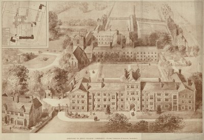 Ajouts au Jesus College, Cambridge (gravure) - English School