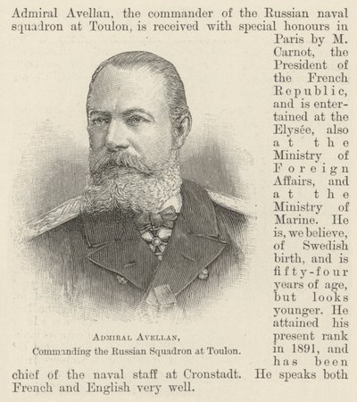 Amiral Avellan, commandant l