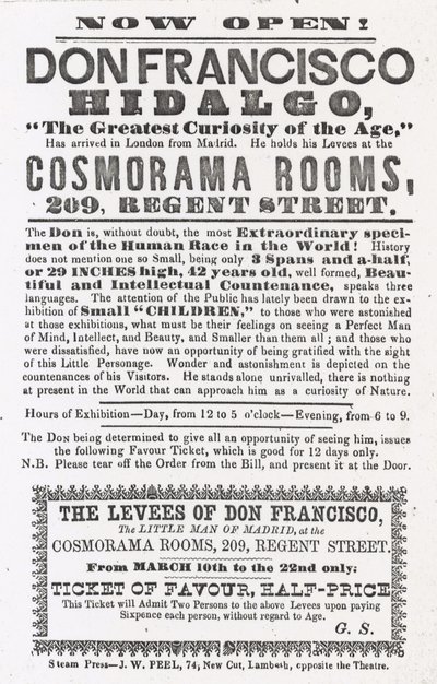 Publicité pour une apparition de Don Francisco Hidalgo - English School