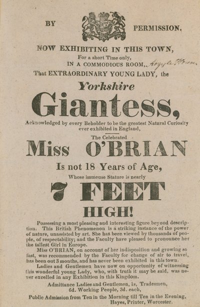 Publicité pour une apparition de Miss O
