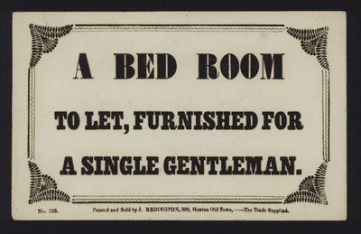 Annonce : Une chambre à louer, meublée pour un seul homme (type) - English School