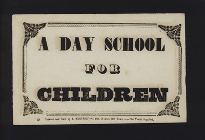 Annonce : Une école de jour pour enfants (type) - English School