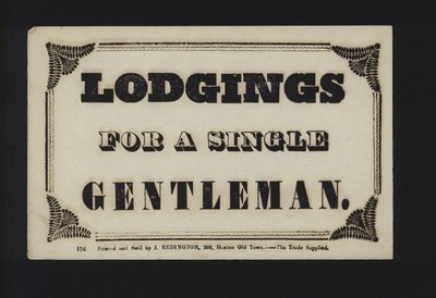 Annonce : Logements pour un seul homme (type) - English School