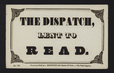 Annonce : Le Despatch prêté à lire (type) - English School