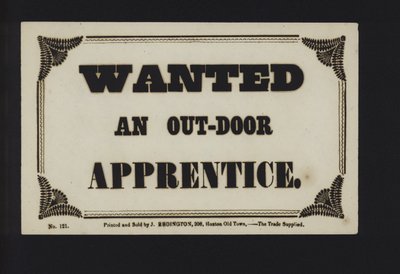 Annonce : Apprenti extérieur recherché (type) - English School