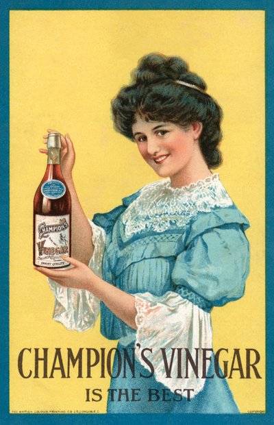 Publicité pour le vinaigre Champion - English School
