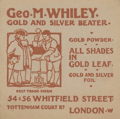 Publicité pour George M Whiley - English School