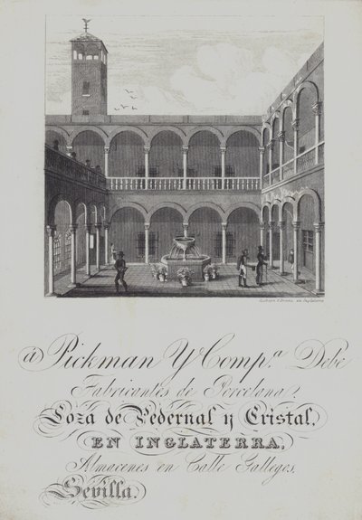 Publicité pour Pickman and Co, fabricants de porcelaine - English School