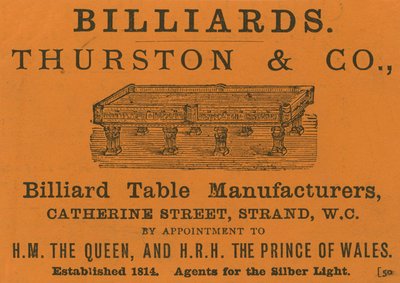 Publicité pour Thurston & Co - English School