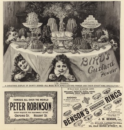Publicité du numéro de Noël de The Graphic 1897 - English School