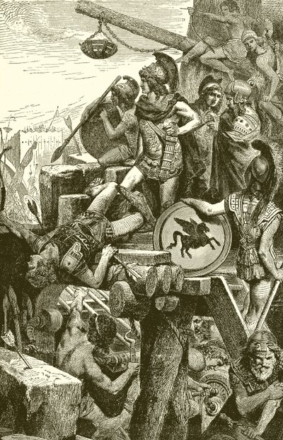 Alexandre le Grand au siège de Tyr - English School