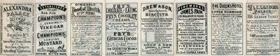 Alexandra Palace - Publicités au dos de la brochure - English School