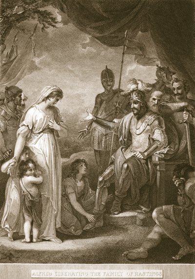Alfred libérant la famille de Hastings, illustration de L