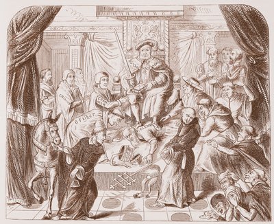 Image allégorique de Henri VIII piétinant le pape Clément, d
