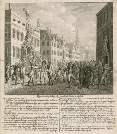 Représentation allégorique de la grande illusion de la loterie - English School