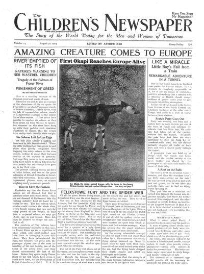 Créature étonnante arrive en Europe, première page de 
