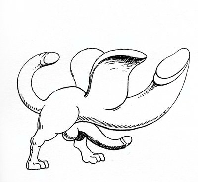 Amulette avec un triple phallus - English School