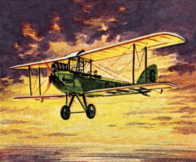Amy Johnson dans son Gypsy Moth appelé 