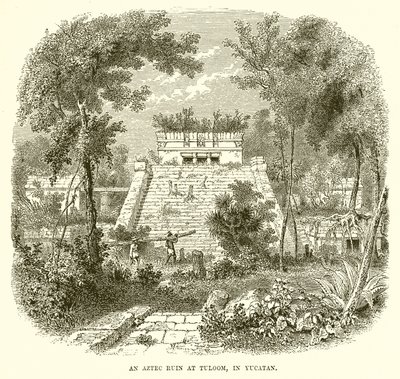 Une ruine aztèque à Tuloom, au Yucatán - English School