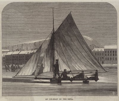 Un bateau de glace sur la Neva - English School