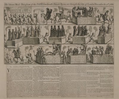 Une procession anti-catholique, 1680 - English School