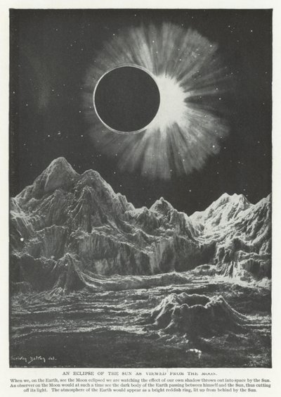 Une éclipse du Soleil vue de la Lune - English School