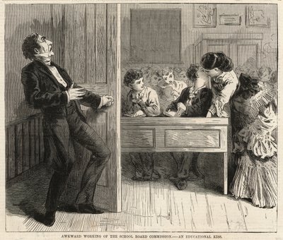 Un baiser éducatif (gravure) - English School