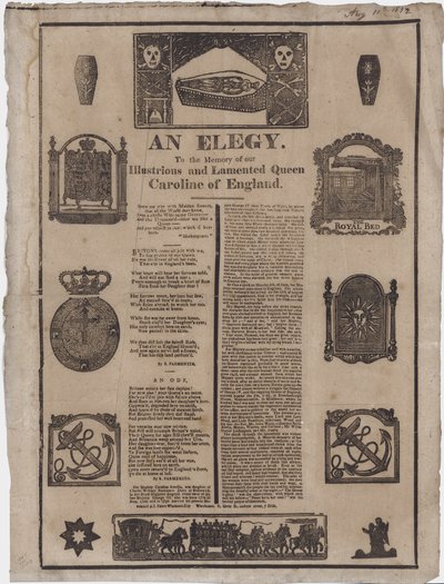 Une élégie à la mémoire de la reine Caroline d