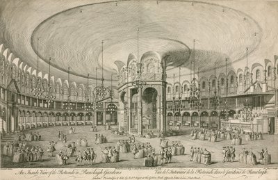 Vue intérieure de la Rotonde dans les jardins de Ranelagh, Londres - English School