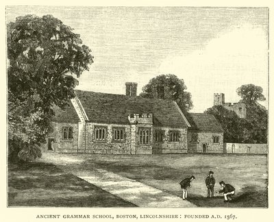 Ancienne École de Grammaire, Boston, Lincolnshire, fondée en 1567 - English School