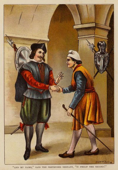 "Et mon nom," dit le prétendu serviteur, "est Philippe II !" - English School