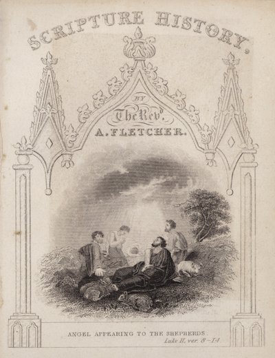 Ange apparaissant aux bergers, Luc II, versets 8-14 - English School
