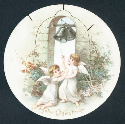 Anges sonnant des cloches, Carte de Noël - English School