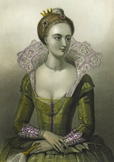 Anne de Danemark, reine consort de Jacques I de Grande-Bretagne, 1856 - English School