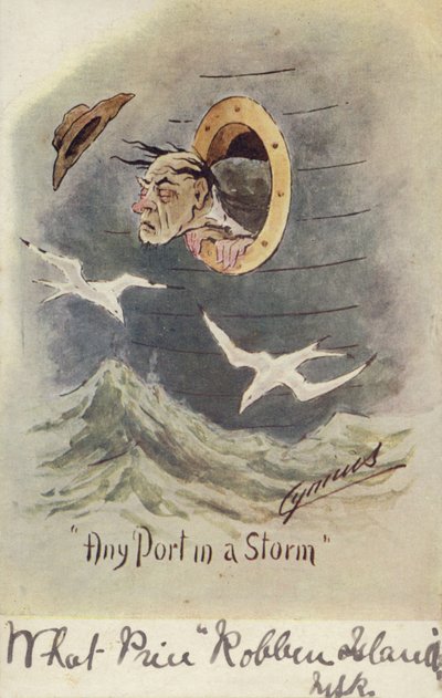 "Tout port dans la tempête" (lithographie couleur) - English School