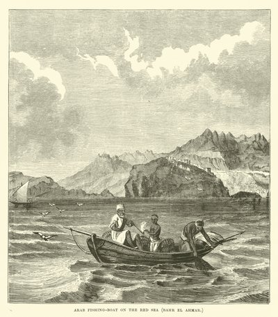 Bateau de pêche arabe sur la mer Rouge, Bahr el Ahmar - English School