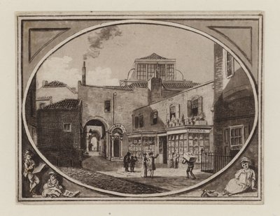 Archibald Roberton, libraire, de Savill Row Passage, à côté de la salle des ventes Squibs, vers 1790 - English School