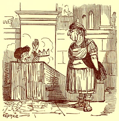 Archimède prenant un bain chaud, illustration de L