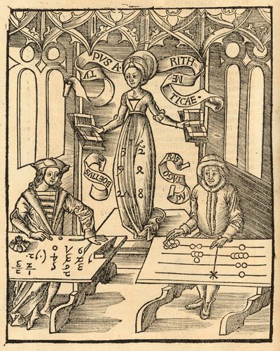 Arithmetica de la Margarita Philosophica par Gregor Reisch - English School
