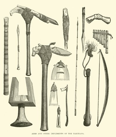 Armes et autres outils des Tahitiens - English School