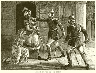Arrestation du roi de Delhi - English School